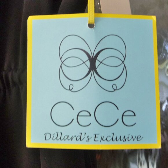 CECE/DILLARDS BLACK SEMI SHEER JUMPSUIT SIZE 6 - Picture 7 of 14